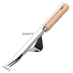 Garden Weeding Fork Wooden Handle Household Gardening Hand Tool