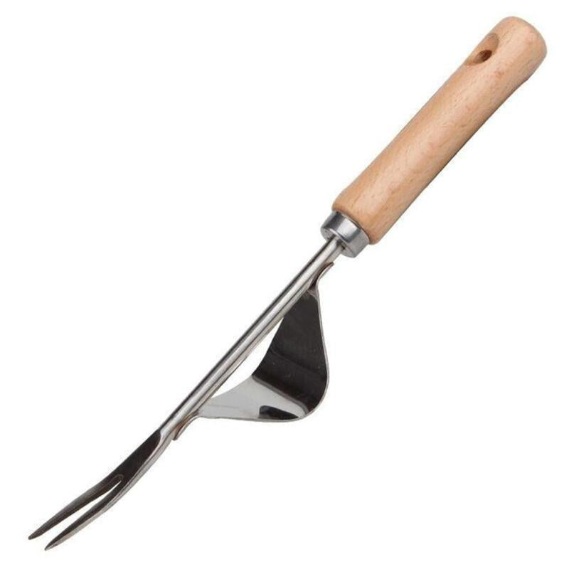 Garden Weeding Fork Wooden Handle Household Gardening Hand Tool