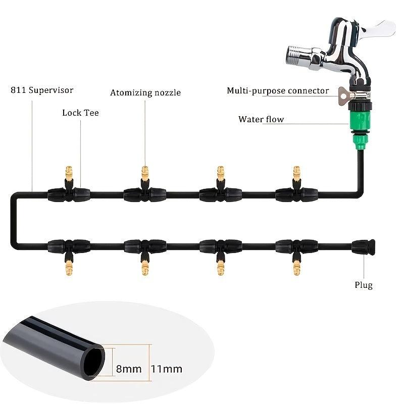 5pcs Atomizing Nozzle Plant Spraying Dust Reduction Automatic Watering System