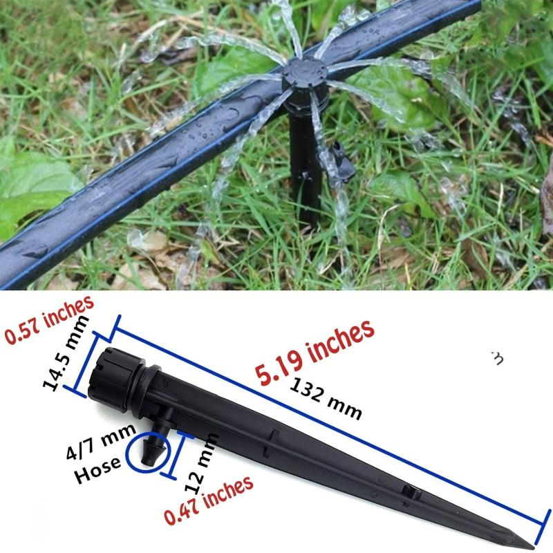 50pcs Adjustable Irrigation Dripper for 4 7mm Tube PE Tube