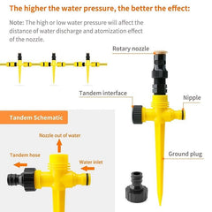 180 Rotating Garden Sprinkler Water Sprayer Yard Lawn Water Sprinkler