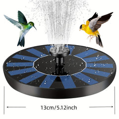 5W LED Solar Fountain Pump With Lights For Bird Bath DIY