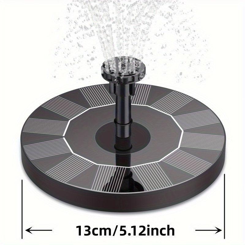 Bird Bath Fountains Solar Glass Panel 3W Pump With 7 Nozzles & LED Light