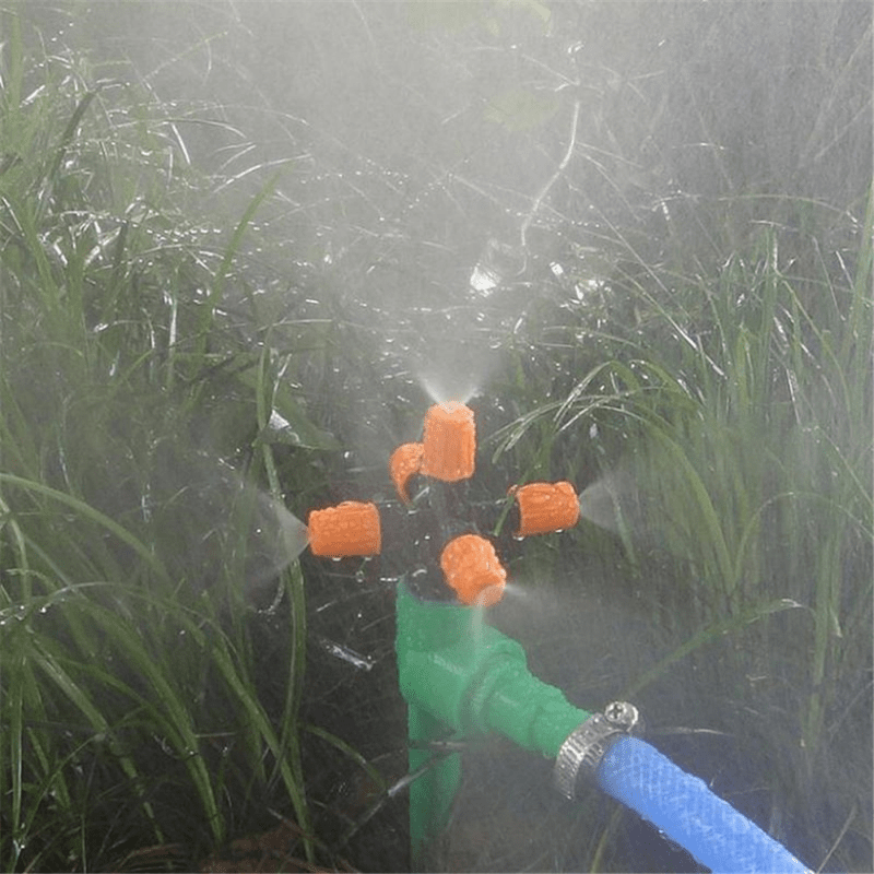 Automatic 360 Rotating Water Sprinkler - 5 Nozzles Included