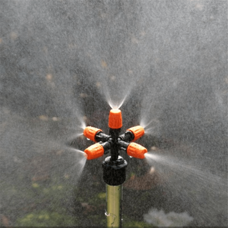 Automatic 360 Rotating Water Sprinkler - 5 Nozzles Included