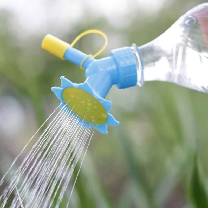 2in1 Watering Can Sprinkler Indoor Seedlings Plants Plastic Dual Head Bottle