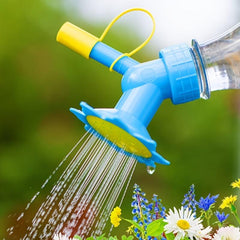 2in1 Watering Can Sprinkler Indoor Seedlings Plants Plastic Dual Head Bottle
