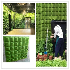 Vertical Wall Garden Planter Hanging Grow Bags for Indoor Outdoor Green