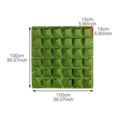Vertical Wall Garden Planter Hanging Grow Bags for Indoor Outdoor Green