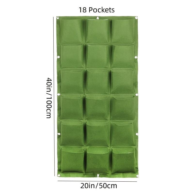 Vertical Wall Garden Planter Hanging Grow Bags for Indoor Outdoor Green