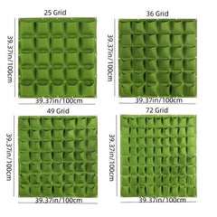 Vertical Wall Garden Planter Hanging Grow Bags for Indoor Outdoor Green