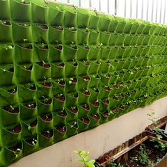 Vertical Wall Garden Planter Hanging Grow Bags for Indoor Outdoor Green
