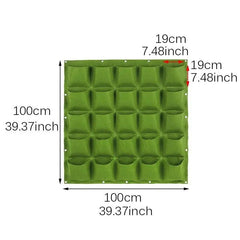 Vertical Wall Garden Planter Hanging Grow Bags for Indoor Outdoor Green