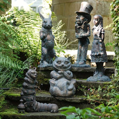 Wonderland Ornament Set Cast Stone Resin Statue Alice In Wonderland