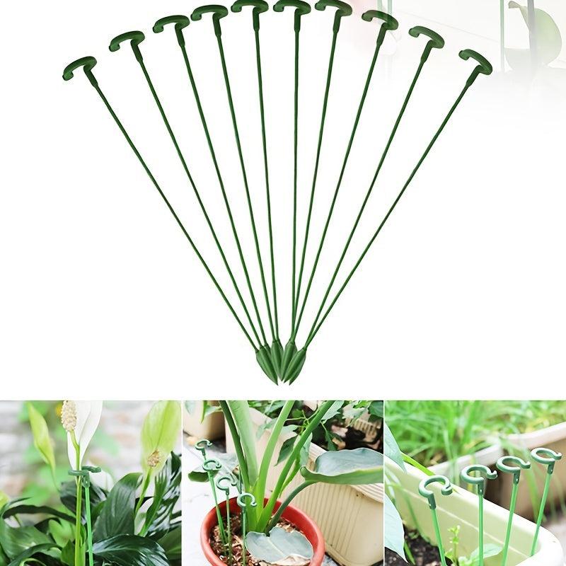 10pcs Flower Plant Support Rods for Home Gardening & Living Room Decor