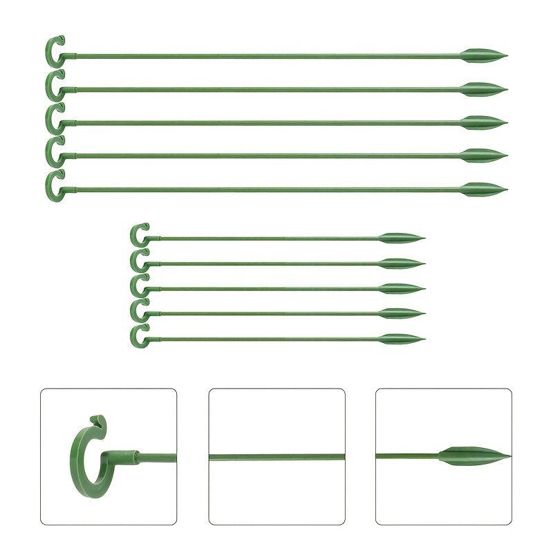 10pcs Flower Plant Support Rods for Home Gardening & Living Room Decor