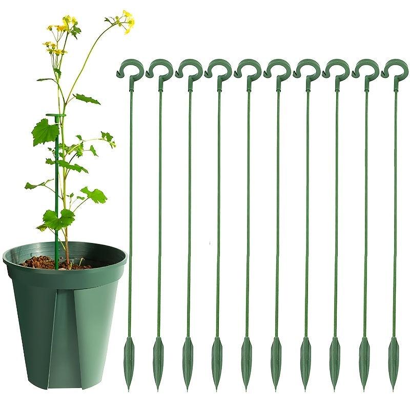 10pcs Flower Plant Support Rods for Home Gardening & Living Room Decor