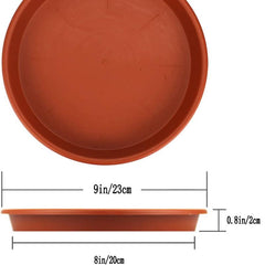 3pcs Terracotta Plastic Plant Saucer Plant Tray Flower Plant Pot Saucer