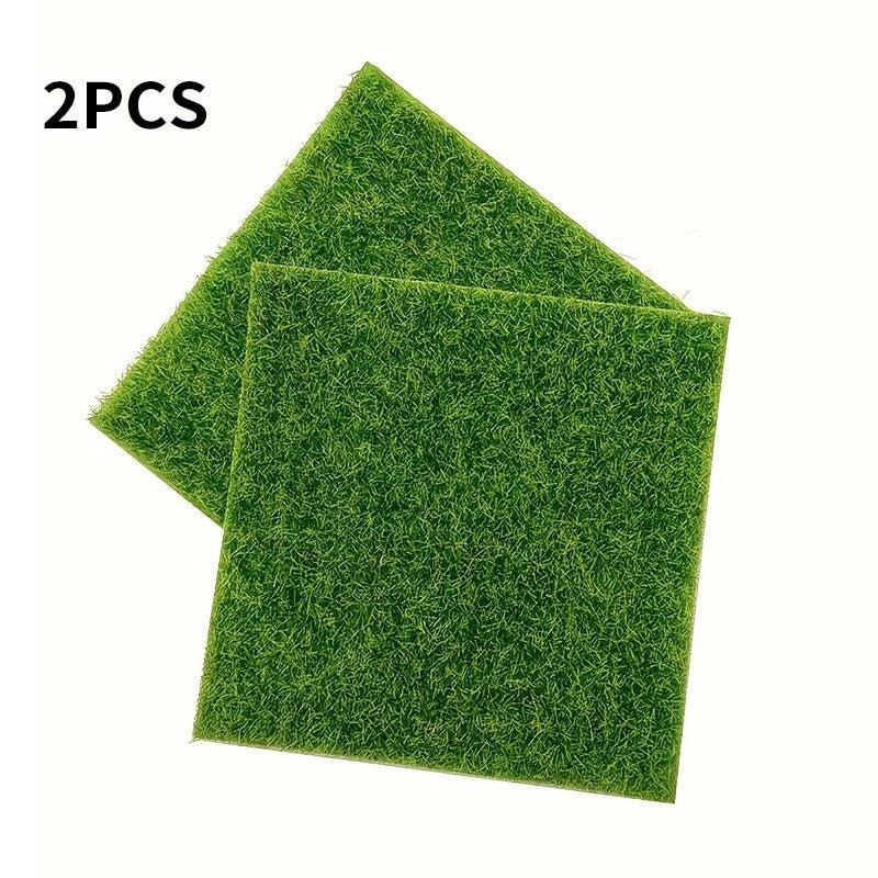 2pcs Artificial Turf Moss Micro Landscape Decoration Bonsai Accessories