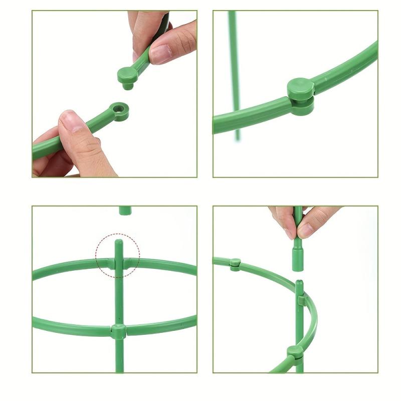 Plant Support Stakes & Half Round Rings for Easy Plant Growth