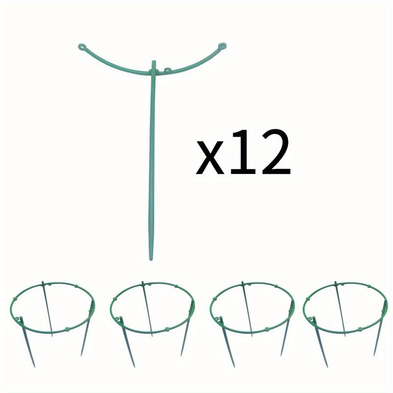 Plant Support Stakes & Half Round Rings for Easy Plant Growth