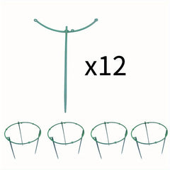 Plant Support Stakes & Half Round Rings for Easy Plant Growth