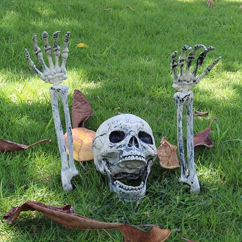 1pc Halloween Realistic Skull Skeleton Head Human Hand Arms