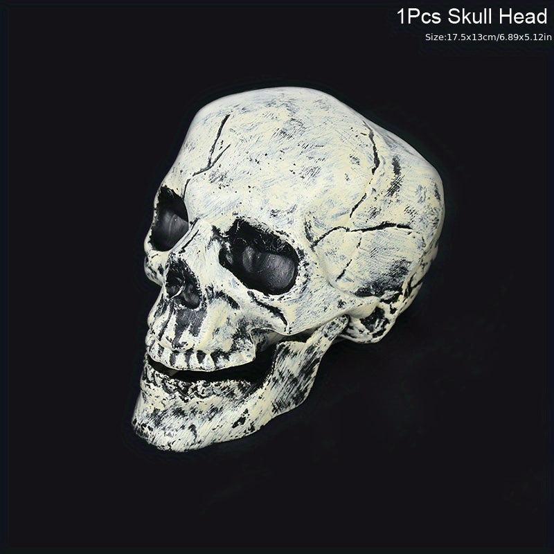 1pc Halloween Realistic Skull Skeleton Head Human Hand Arms