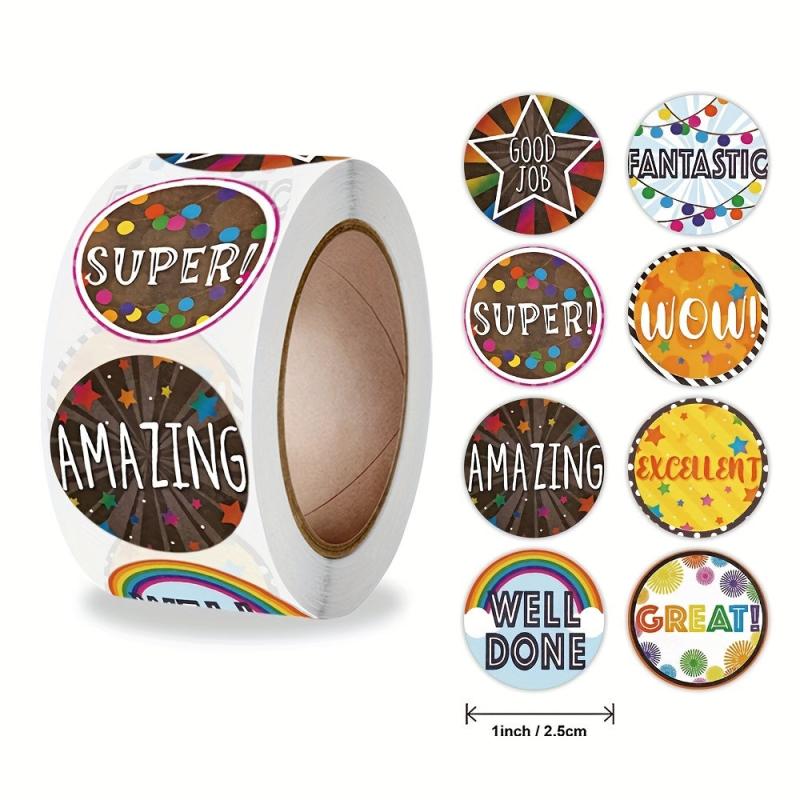 500 Sheets Reward Stickers for Teachers Motivational Stickers