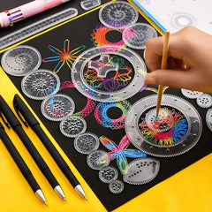 22pcs Ruler Set for Drawing Various Patterns Ideal for Elementary School