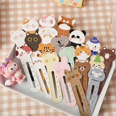 30pcs Cartoon Bookmark With Ruler Bookmarks Book Marker Clip For Students Gift