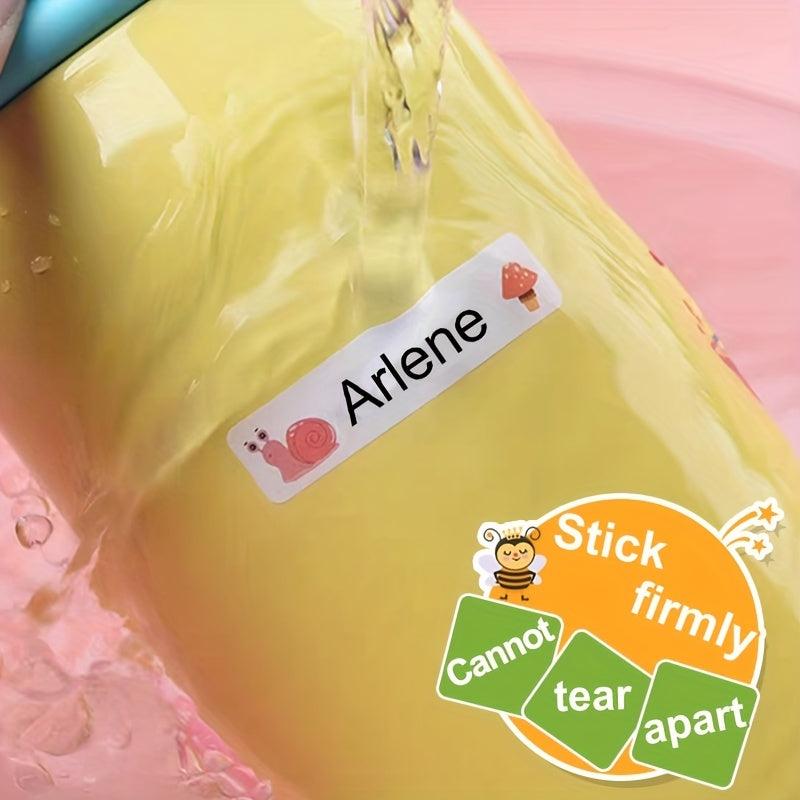 160pcs Personalized Label Transparent Custom Name Sticker Waterproof
