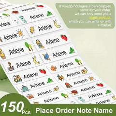 160pcs Personalized Label Transparent Custom Name Sticker Waterproof