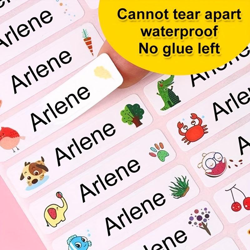 160pcs Personalized Label Transparent Custom Name Sticker Waterproof