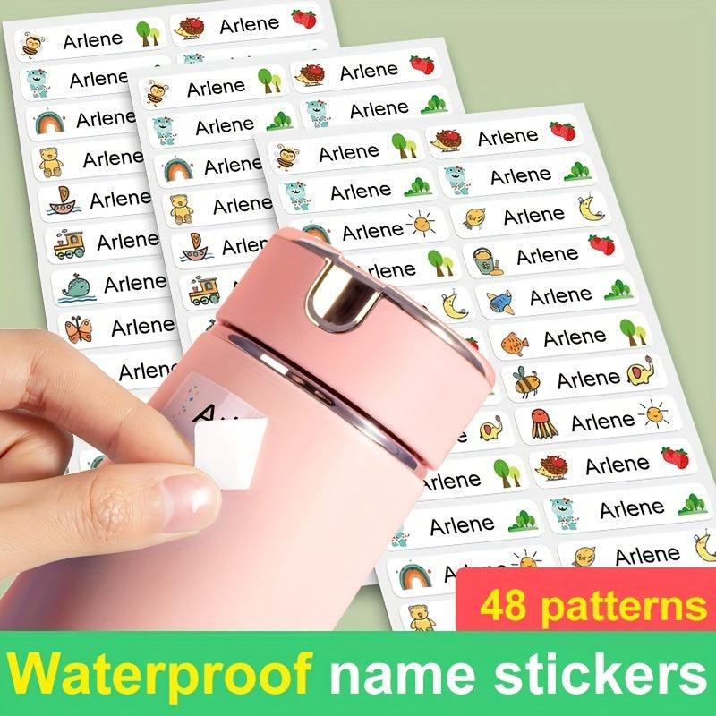 160pcs Personalized Label Transparent Custom Name Sticker Waterproof