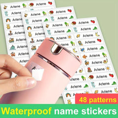 160pcs Personalized Label Transparent Custom Name Sticker Waterproof