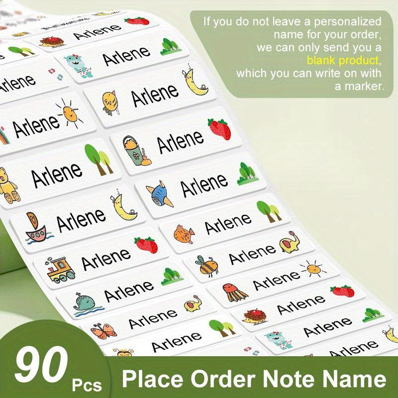 160pcs Personalized Label Transparent Custom Name Sticker Waterproof