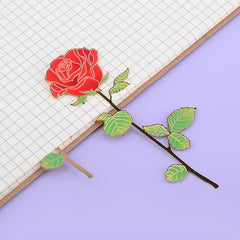 Metal Red Rose Bookmarks Valentines Teacher Women Girlfriend Graduation Mothers