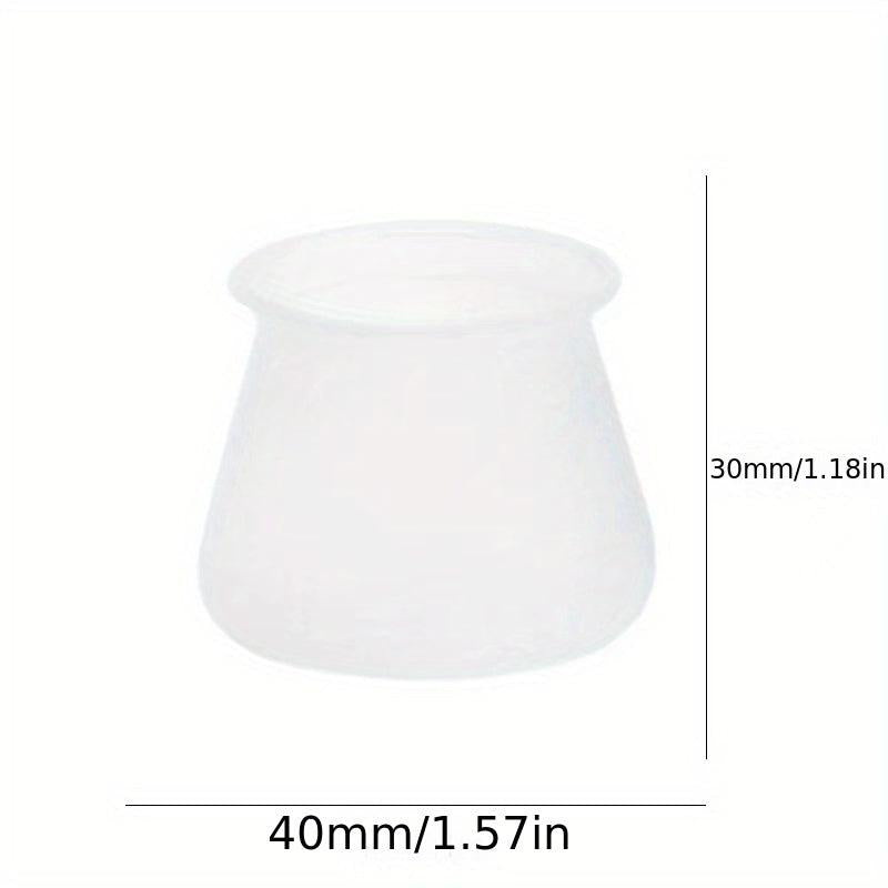 8 PCS Chair Leg Cups Transparent Silicone Anti Slip Chair Leg Pads Caps