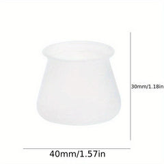 8 PCS Chair Leg Cups Transparent Silicone Anti Slip Chair Leg Pads Caps