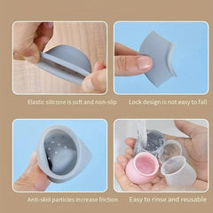 8 PCS Chair Leg Cups Transparent Silicone Anti Slip Chair Leg Pads Caps