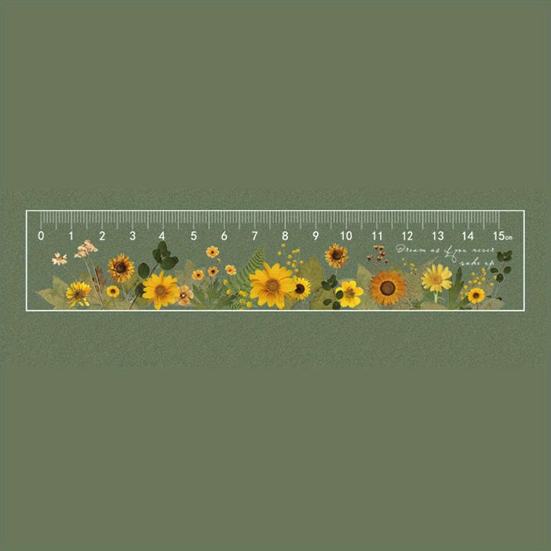 Plant Clear Ruler Acrylic School Ruler Centimeters