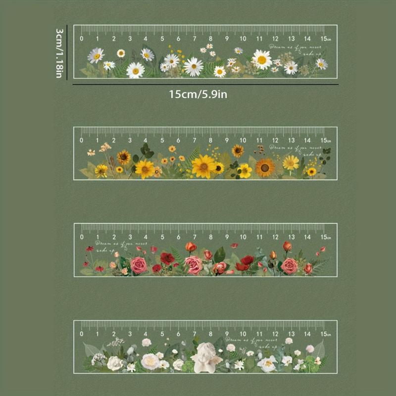 Plant Clear Ruler Acrylic School Ruler Centimeters
