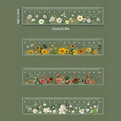 Plant Clear Ruler Acrylic School Ruler Centimeters