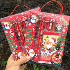 6pcs Stationery Set Christmas Presents Coin Wallet Portable Awards