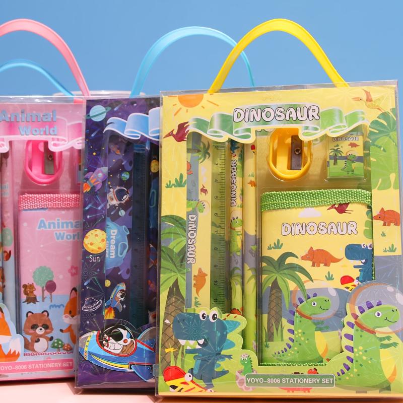 6pcs Stationery Set Christmas Presents Coin Wallet Portable Awards