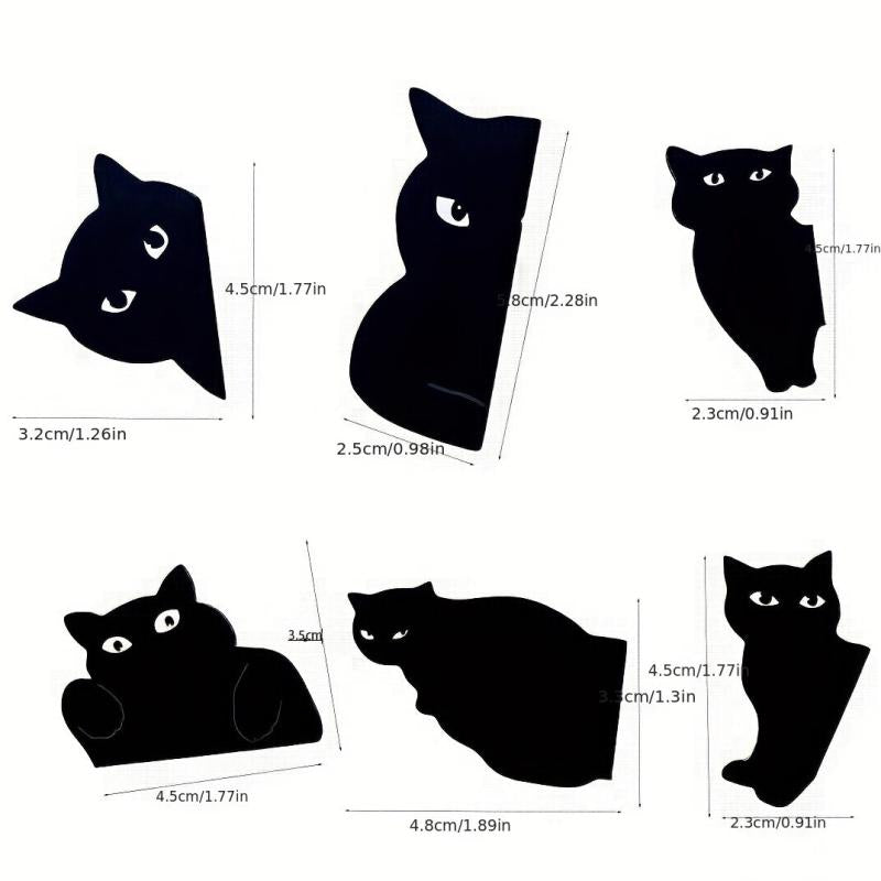 6 Cat Magnetic Bookmarks for Women - Cat Lover Book Markers