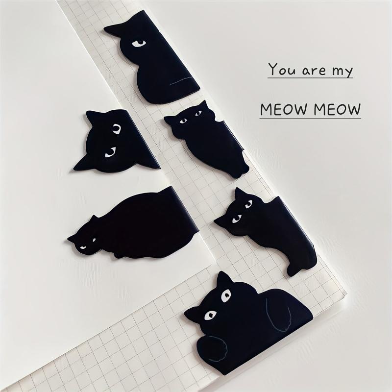 6 Cat Magnetic Bookmarks for Women - Cat Lover Book Markers