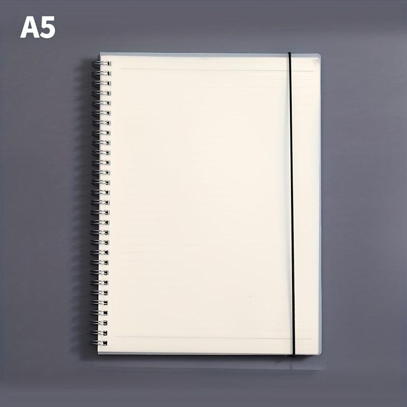 A5 Spiral Hardcover Notebook 80 Sheets Horizontal Line Grid Blank Inner Page
