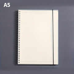 A5 Spiral Hardcover Notebook 80 Sheets Horizontal Line Grid Blank Inner Page